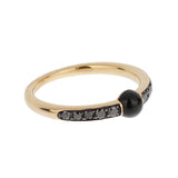 Pomellato M'ama Non M'ama 18k Rose Gold Onyx Diamond Ring Sz 6