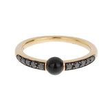 Pomellato M'ama Non M'ama 18k Rose Gold Onyx Diamond Ring Sz 6