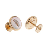 Pomellato Pom Pom 18k Rose Gold Mother of Pearl Diamond Stud Earrings