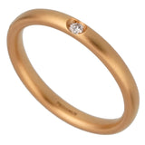 Pomellato Rose Gold Satin Finish Diamond Band Ring Sz 6 1/4 0002331