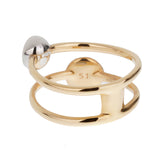 Pomellato Sabbia 18k Rose Gold Brown & White Diamond Cocktail Ring Sz 5