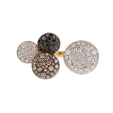 Pomellato Sabbia Fancy Diamond 18k Rose Gold Cocktail Ring Sz 6