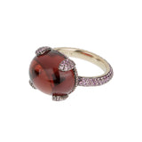 Pomellato Tourmaline Pink Sapphire Rose Gold Cocktail Ring Sz 6 0004084