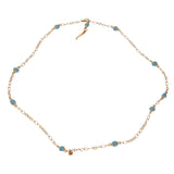 Pomellato Capri Turquoise 18k Rose Gold Chain Link Necklace