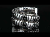 Bvlgari Tubogas Vintage 18k White Gold Triple Row Ring