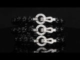 Cartier Agrafe Diamond Onyx 18k White Gold Bracelet
