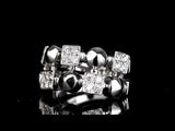 Bvlgari Lucea 18k White Gold Diamond Cocktail Band Ring
