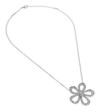 Product title: Van Cleef & Arpels Flowerlace Diamond Pendant Necklace in 18k White Gold, VCARP05200 0004078