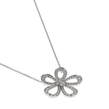 Product title: Van Cleef & Arpels Flowerlace Diamond Pendant Necklace in 18k White Gold, VCARP05200 0004078