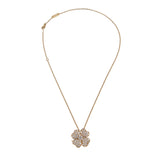 Van Cleef & Arpels Cosmos Diamond Brooch Pendant Necklace — 18k Yellow Gold, Vintage 0003996