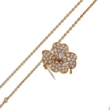 Van Cleef & Arpels Cosmos Diamond Brooch Pendant Necklace — 18k Yellow Gold, Vintage 0003996
