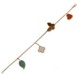 Van Cleef & Arpels Lucky Alhambra 4 Motif Yellow Gold Bracelet 0004146
