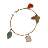 Van Cleef & Arpels Lucky Alhambra 4 Motif Yellow Gold Bracelet 0004146