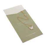 Van Cleef & Arpels Lucky Alhambra Butterfly Mother of Pearl Pendant Necklace 18k Yellow Gold 0004178