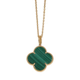 Van Cleef & Arpels Magic Alhambra Long Necklace, Malachite in 18k Yellow Gold 0004052