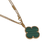 Van Cleef & Arpels Magic Alhambra Long Necklace Malachite in 18k Yellow Gold