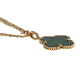Van Cleef & Arpels Magic Alhambra Long Necklace Malachite in 18k Yellow Gold