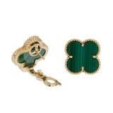 Van Cleef & Arpels Magic Alhambra Malachite Earrings 18K Yellow Gold 0004098