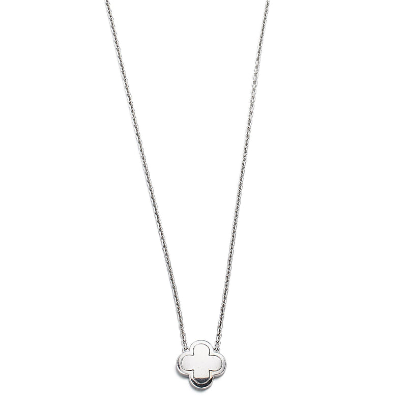 Van Cleef & Arpels Pure Alhambra Diamond White Gold Pendant Necklace