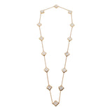 Van Cleef & Arpels Pure Alhambra Mother of Pearl Sautoir Necklace 18k Yellow Gold 0004061