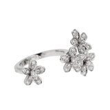 Van Cleef & Arpels Socrate Between the Finger Diamond Ring 18k White Gold 0004054