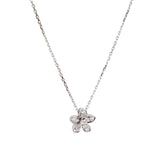 Van Cleef & Arpels Socrate Flower Diamond 18k White Gold Pendant Necklace 0003900
