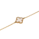 Van Cleef & Arpels Sweet Alhambra Bracelet 18K Yellow Gold Mother-of-Pearl 0004036