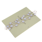 Van Cleef & Arpels Vintage Alhambra 20 Motif Chalcedony 18K White Gold Necklace 0003965