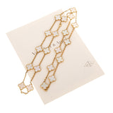 Van Cleef & Arpels Vintage Alhambra 20-Motif Mother of Pearl 18k Gold Necklace 0004002