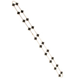 Van Cleef Arpels Vintage Alhambra 20-Motif Onyx 18k Gold Necklace 0004001