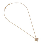 Van Cleef & Arpels Vintage Alhambra Diamond 18k Yellow Gold Pendant Necklace 0004197