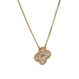 Van Cleef & Arpels Vintage Alhambra Diamond 18k Yellow Gold Pendant Necklace 0004197