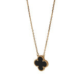 Van Cleef & Arpels Vintage Alhambra Necklace 18K Yellow Gold Onyx 0004035