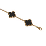 Van Cleef & Arpels Vintage Alhambra Onyx 18k Yellow Gold Bracelet 0003951