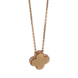 Van Cleef & Arpels Vintage Alhambra Rhodonite Diamond Pendant in 18k Rose Gold, 2021 Holiday Edition 0004063