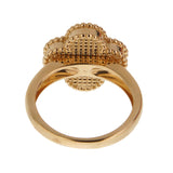 Van Cleef & Arpels Vintage Alhambra Ring 18K Yellow Gold Onyx Diamond