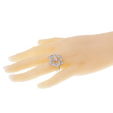 Boucheron Large Flower Diamond White Gold Cocktail Ring Sz 6 1/4 0003094