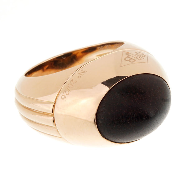 Boucheron Limited Edition Rose Gold Wood Ring 0000890