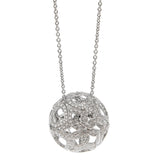Boucheron Openwork Flower Diamond White Gold Necklace 0003088