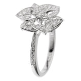 Boucheron Small Flower Diamond White Gold Cocktail Ring Sz 5 3/4 0003090