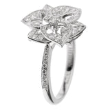 Boucheron Small Flower Diamond White Gold Cocktail Ring Sz 6 3/4 0003089