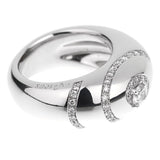 Breguet Diamond White Gold Band Cocktail Ring 0003272