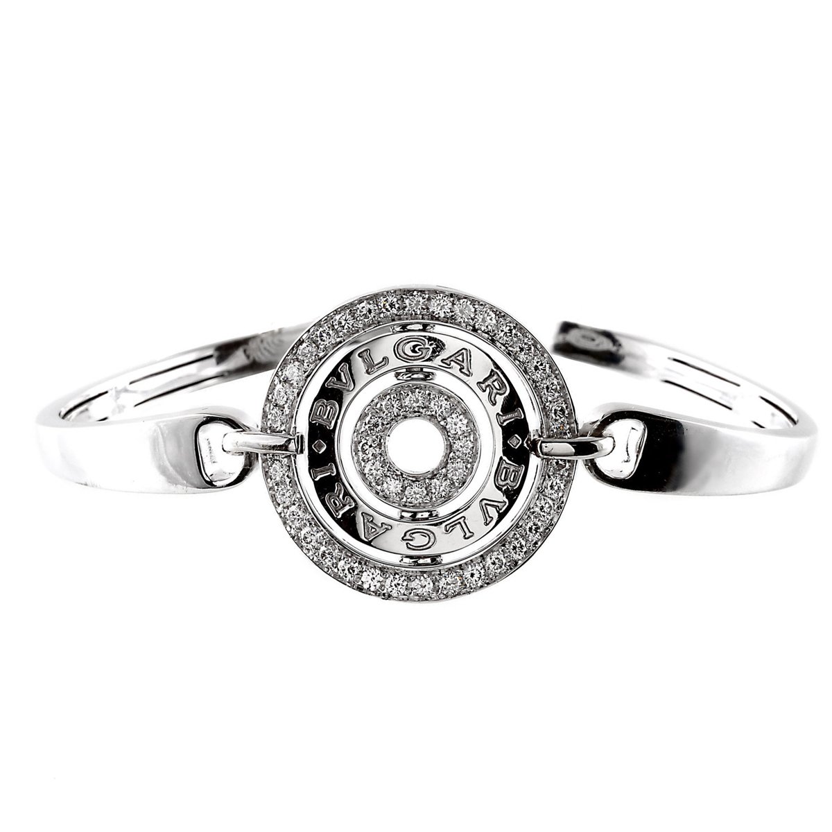 Bulgari Astrale Cerchi White Gold Diamond Bangle – Opulent Jewelers