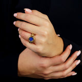 Bulgari Bulgari Lapis Chain Link Yellow Gold Ring 0001877