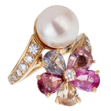 Bulgari Contraire Sapphire Diamond Yellow Gold Ring 0001278