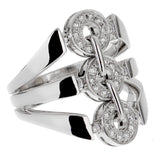 Bulgari Diamond White Gold Cocktail Ring 0001786