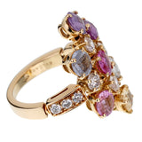 Bulgari Multi Gemstone Diamond Yellow Gold Ring 0001710