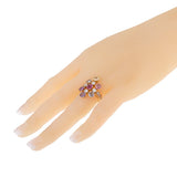 Bulgari Multi Gemstone Diamond Yellow Gold Ring 0001710