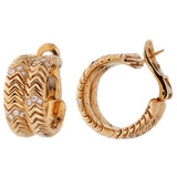 Bulgari Spiga Yellow Gold Diamond Earrings 0002009
