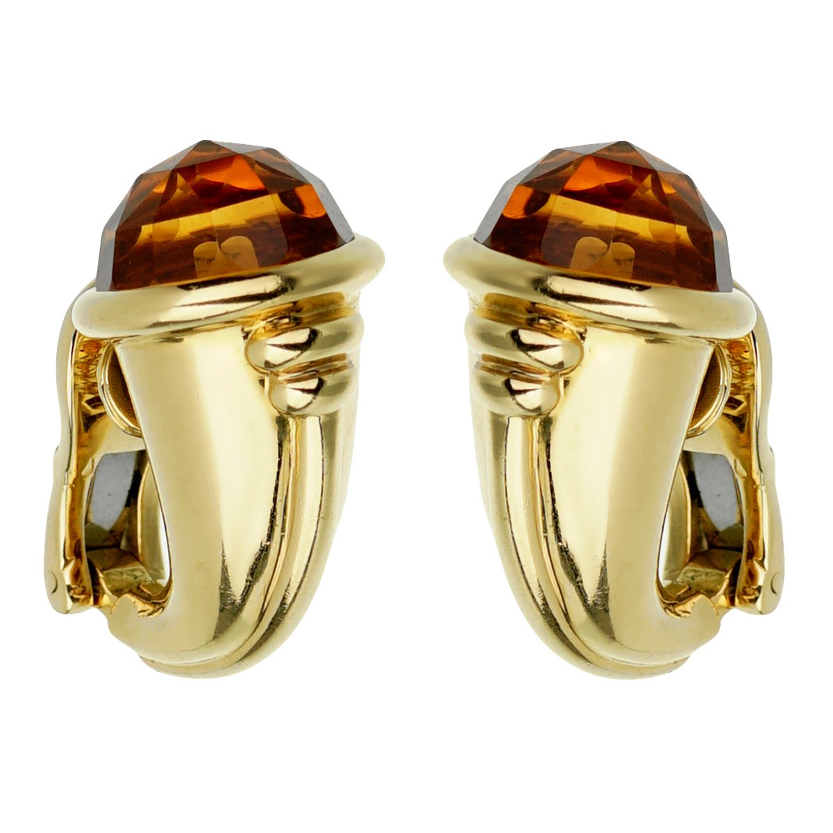 Louis Vuitton Oversized Citrine Gold Hoop Earrings at 1stDibs